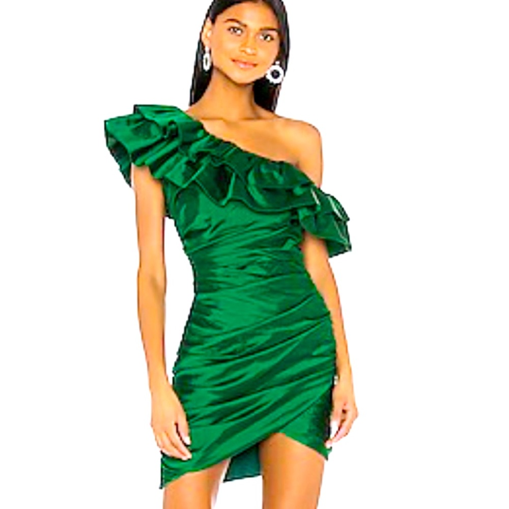JAY GODFREY Jolene Mini Dress in Emerald Size 0 - New with Tags